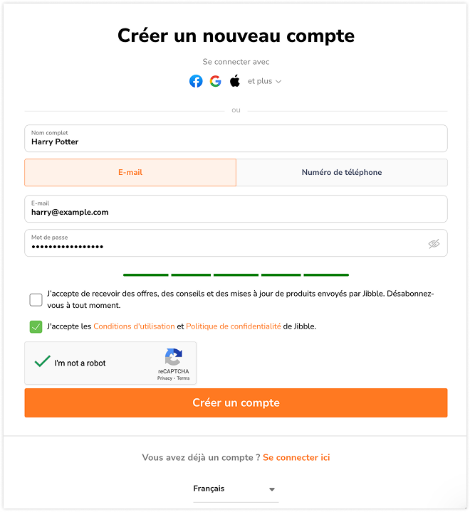 Créer un compte